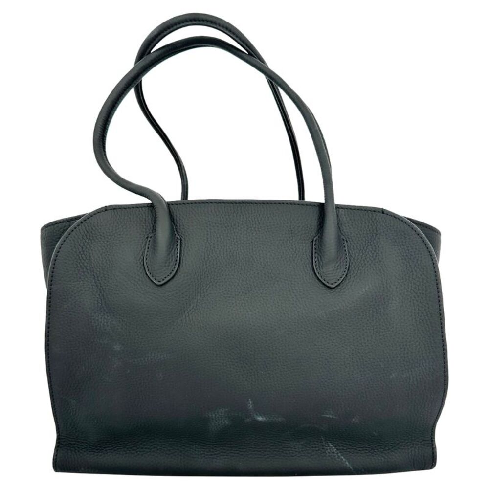 The Row Marlo 12 Tote Bag in Black Leather